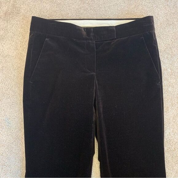 Theory Chocolate Brown velvet Tara pants Sz 4 - Picture 5 of 13